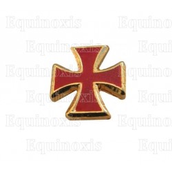 Pin's templario – Cruz templaria esmaltada roja