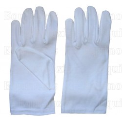 Gants maçonniques blancs pur coton – Talla 6 ½