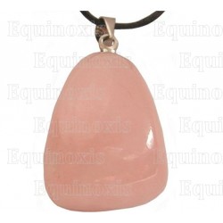 Colgante piedra – Piedra pulida – Cuarzo rosa