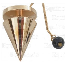 Pendule de radiesthésie métal doré 16 – Pendule Andromaque
