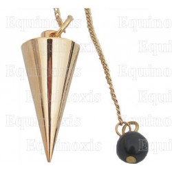 Pendule de radiesthésie métal doré 19 – Pendule conique