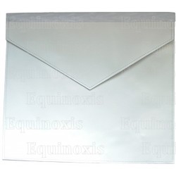 Tablier maçonnique en simili-cuir – Apprenti / Compagnon – 31,5 cm x 36 cm