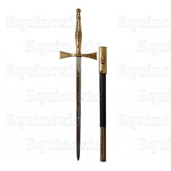 Epée maçonnique courte – Epée courte à pommeau doré avec fourreau